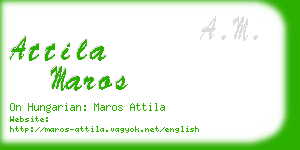 attila maros business card